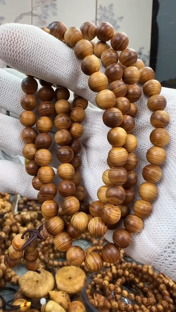 【闪购商品】柏木（崖柏）手串/手链太行崖柏108*0.8黑油长串