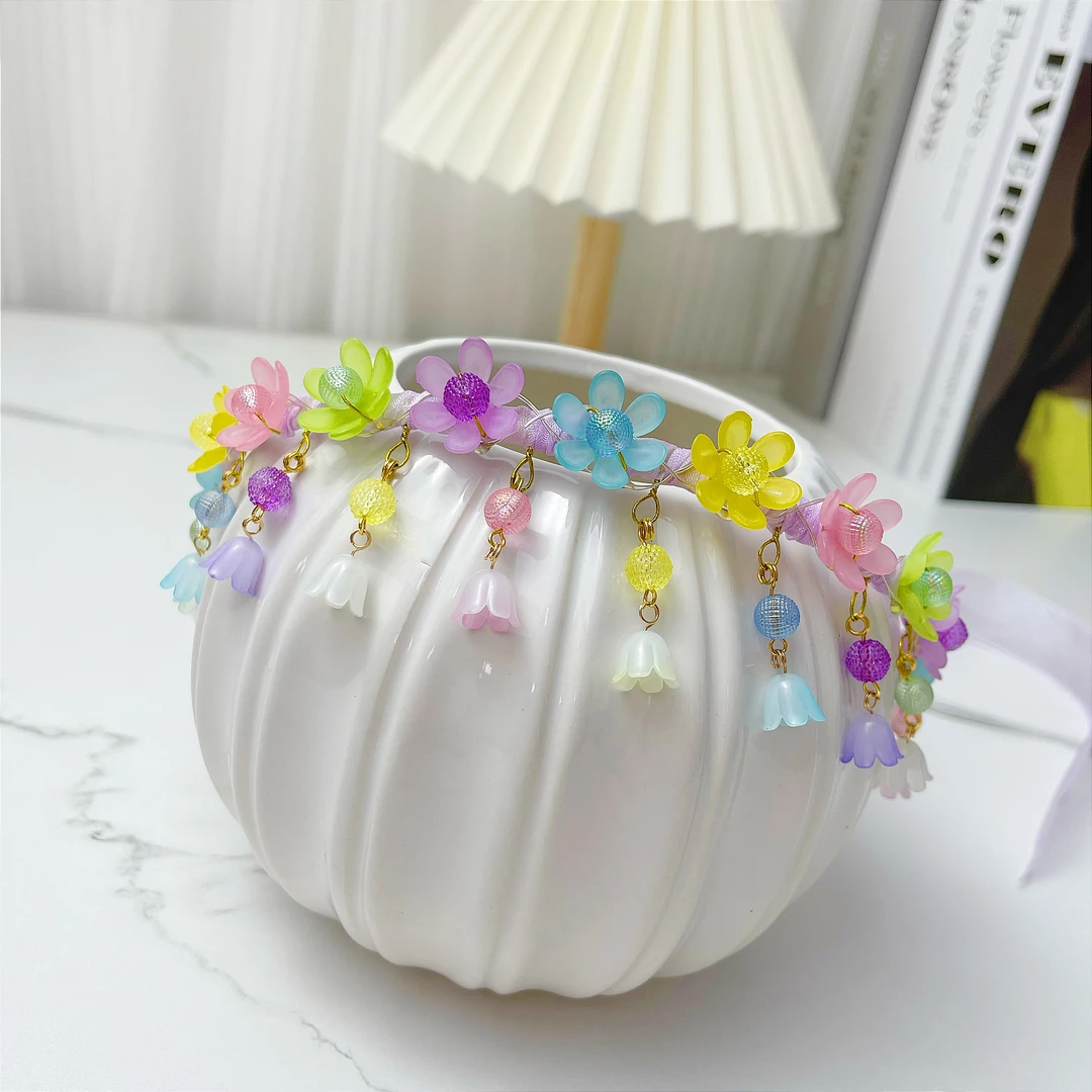 【小雷专属宠粉链接】香妃花环材料手工材料包（含发箍送白色毛球）