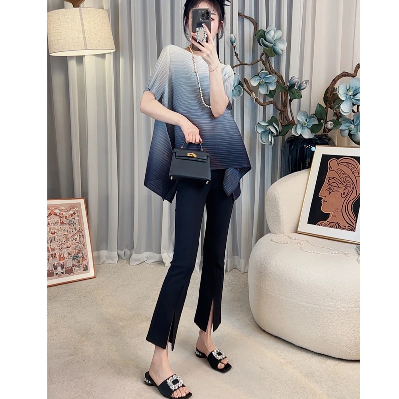 首秀【邂逅褶皱】洋气衣服女短袖2025新款夏季新款休闲百搭上衣1191