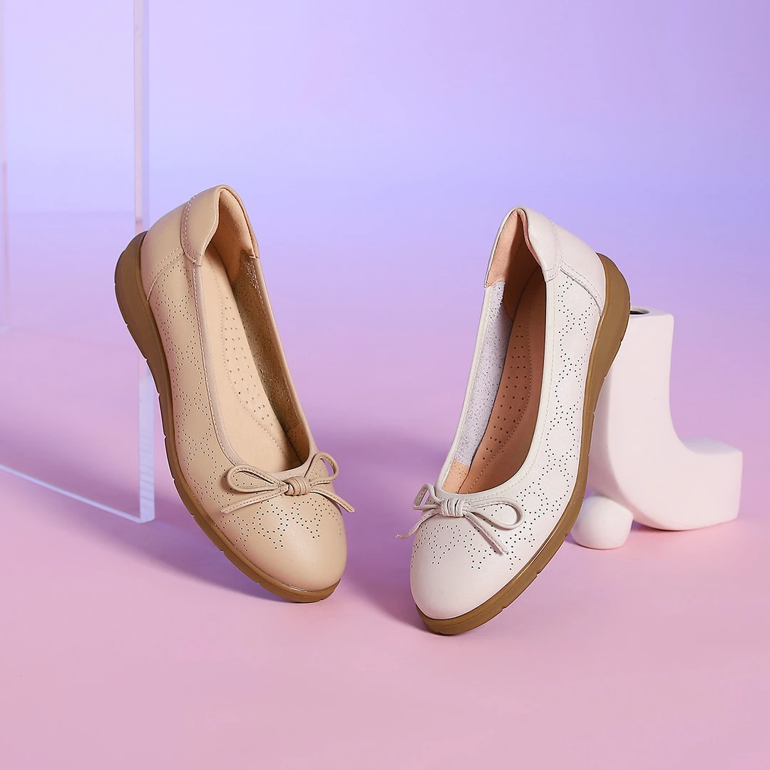 哈森单鞋女款2024秋季新款时尚休闲透气一脚蹬奶奶鞋HL247907