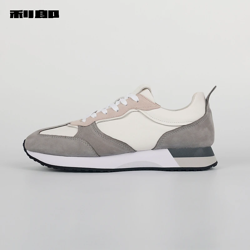 利郎男鞋 休闲鞋男2025新款牛皮革商务时尚拼色圆头系带男士鞋子