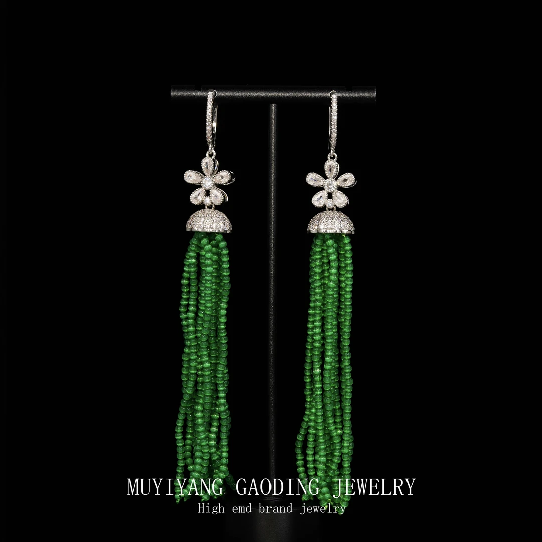 铜合金合成锆石耳饰 外贸高品高奢耳钉A306