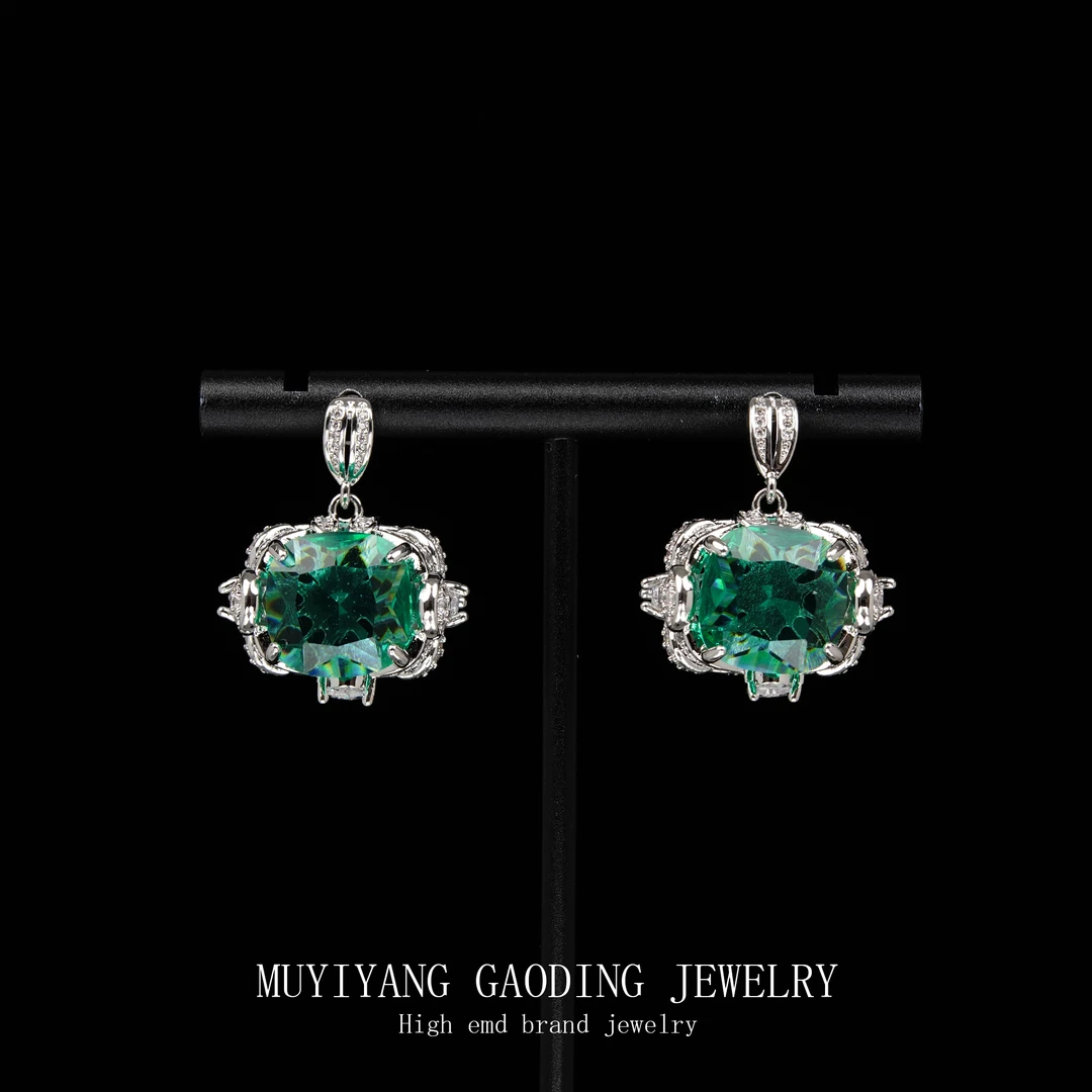 铜合金合成锆石耳饰 外贸高品高奢耳钉A295