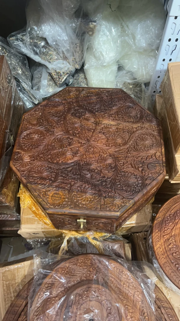 首饰盒收纳盒巴基斯坦木雕手工收纳36*16