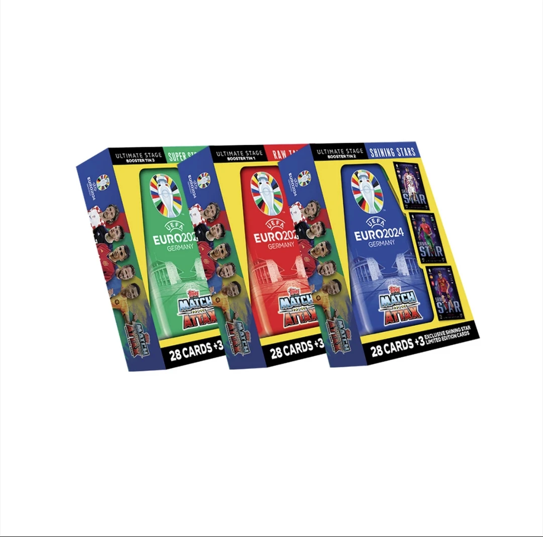 【代拆】2024 Topps 欧洲杯小铁盒 足球球星卡盲盒