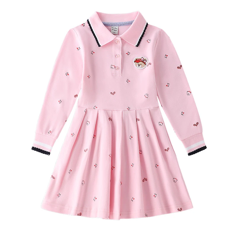 童装春秋连衣裙洋气新款中大童长袖宝宝公主裙儿童印花秋装裙子