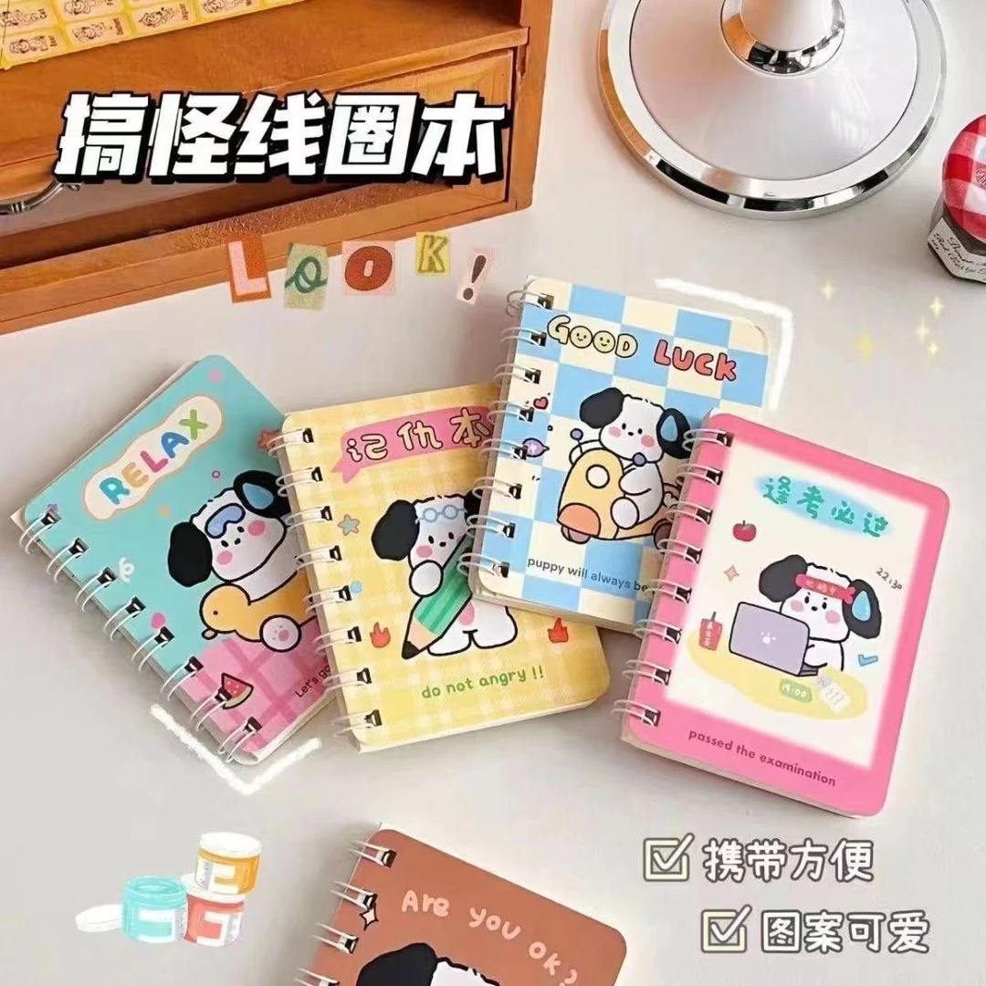 记仇本随身口袋便携本子线圈笔记本迷你侧翻可爱ins卡通记事本