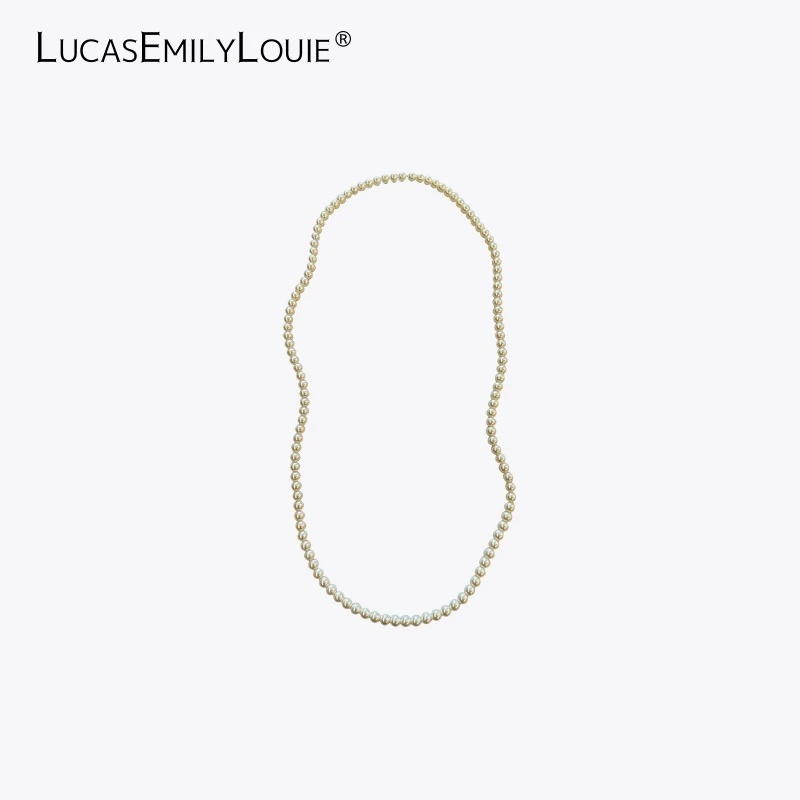 非金属玻璃项链 LUCASEMILYLOUIE 气质温润玻璃珠项链240025