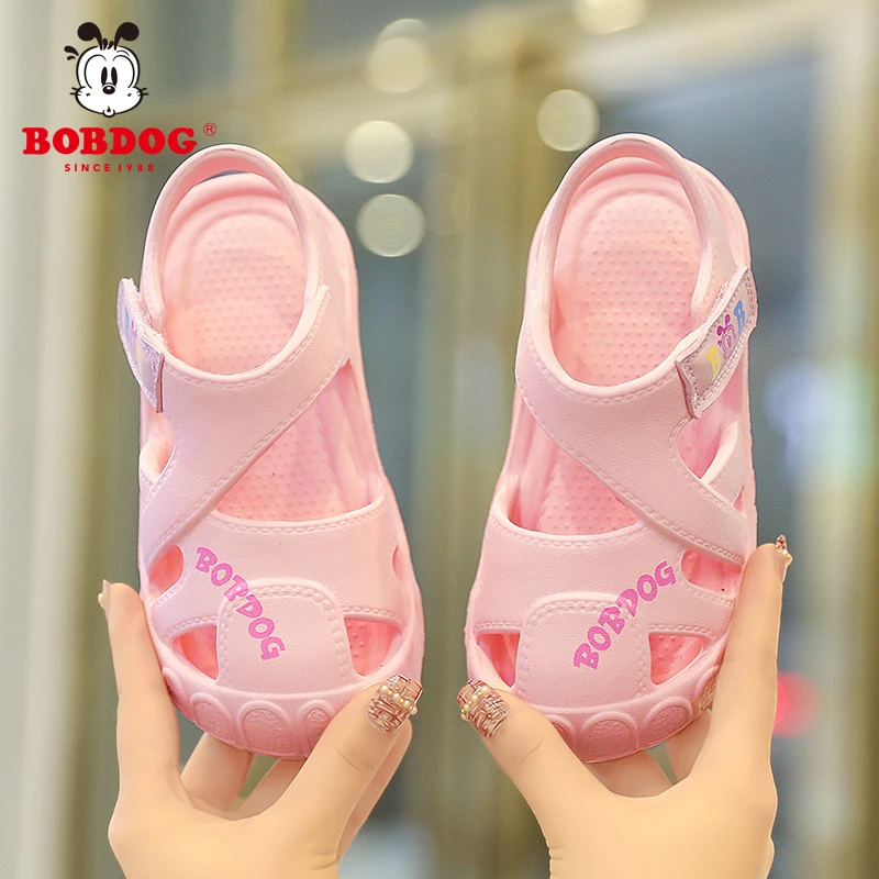 巴布豆凉鞋夏季女孩女童小孩包头运动软底包头沙滩6-12岁拖鞋凉鞋
