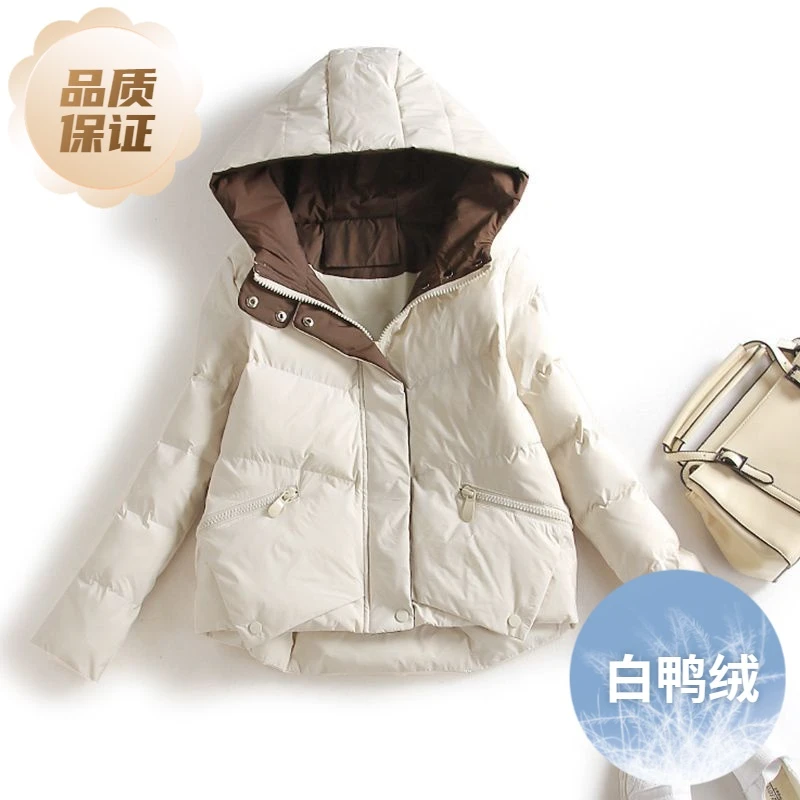 波登司羽绒服正品白鸭绒爆款户外女款女士年短款减龄小袄外套小个