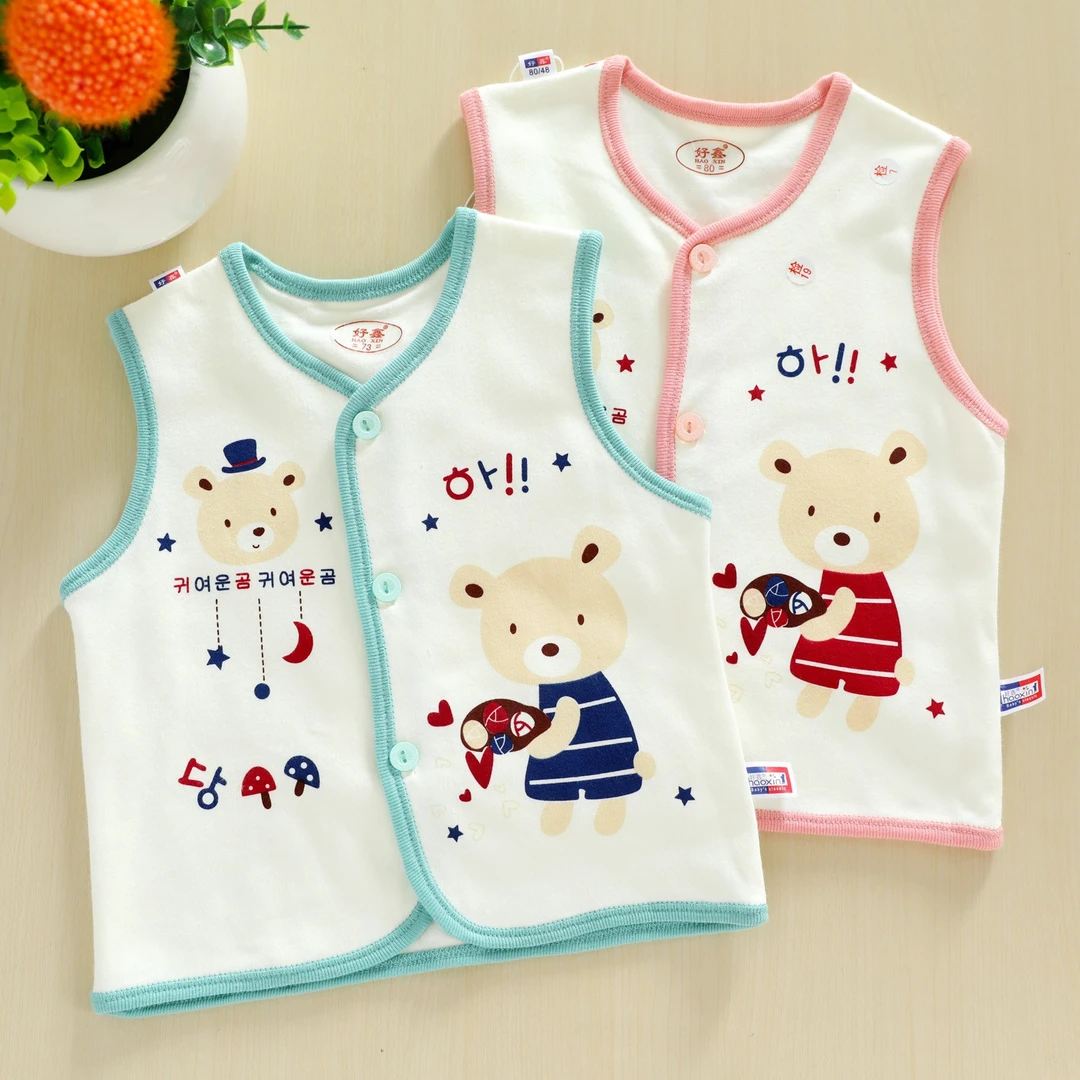 宝宝马甲春秋外穿男女童婴儿纯棉坎肩儿童马夹背心无袖保暖秋冬款