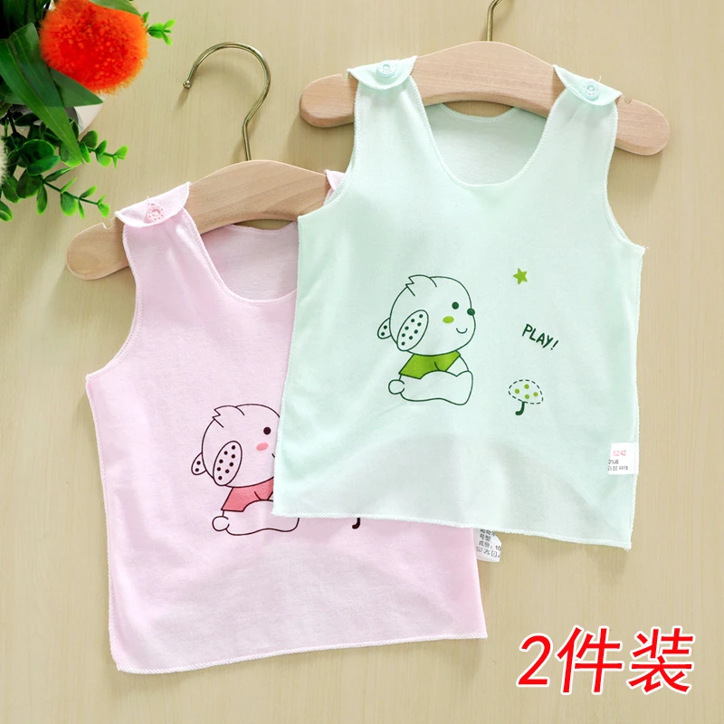 新生儿背心薄款纯棉夏季0-3个月宝宝内穿打底背心婴儿护肚子衣服