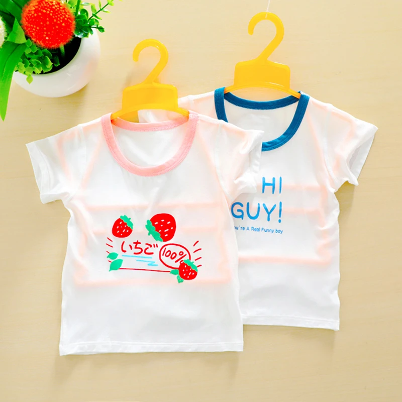 儿童短袖夏季薄款婴儿半袖男女宝宝衣服小童夏装T恤衫凉爽吸汗