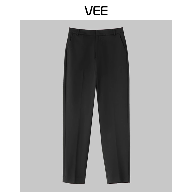 【专属】VEE【通勤达人】黑色百搭休闲烟管裤气质西装裤九分裤女