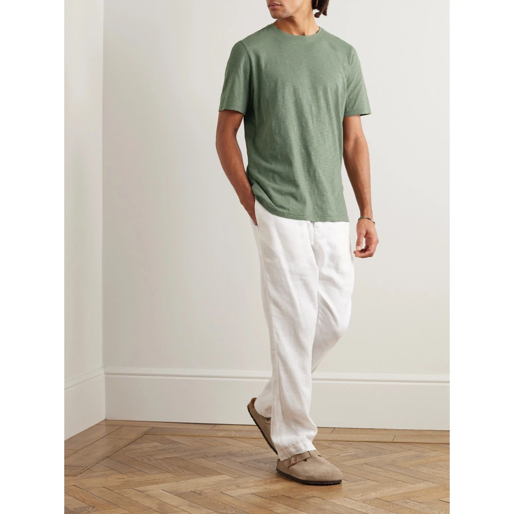 Oliver Spencer Conduit 竹节纹棉质平纹布休闲T 恤NAP颇特