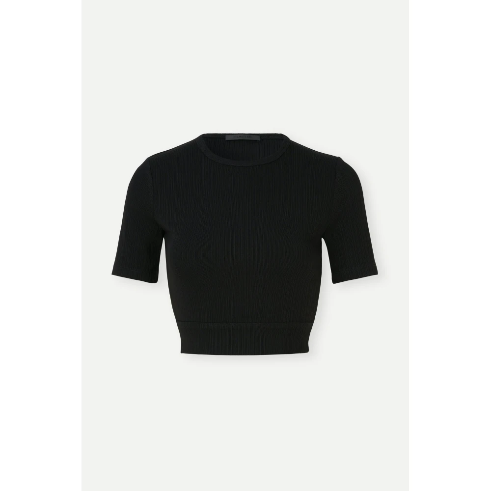 Helmut Lang 挖剪罗纹弹力显瘦时尚针织设计感短款T恤NAP颇特