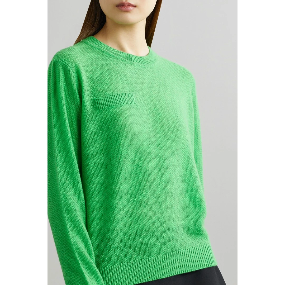 CRUSH COLLECTION 羊绒毛衣圆领打底长袖宽松NAP颇特