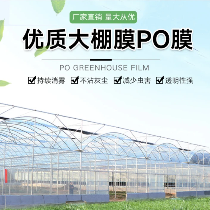 高端大棚膜PO膜透光抗老化厂家直销加厚蔬菜塑料膜瓜果消雾流滴膜