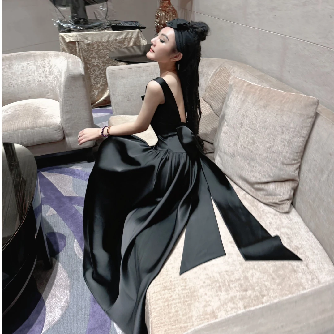 【星姐推荐】星原创高级定制【芭蕾黑巧】设计轻奢气质名媛优雅礼服裙