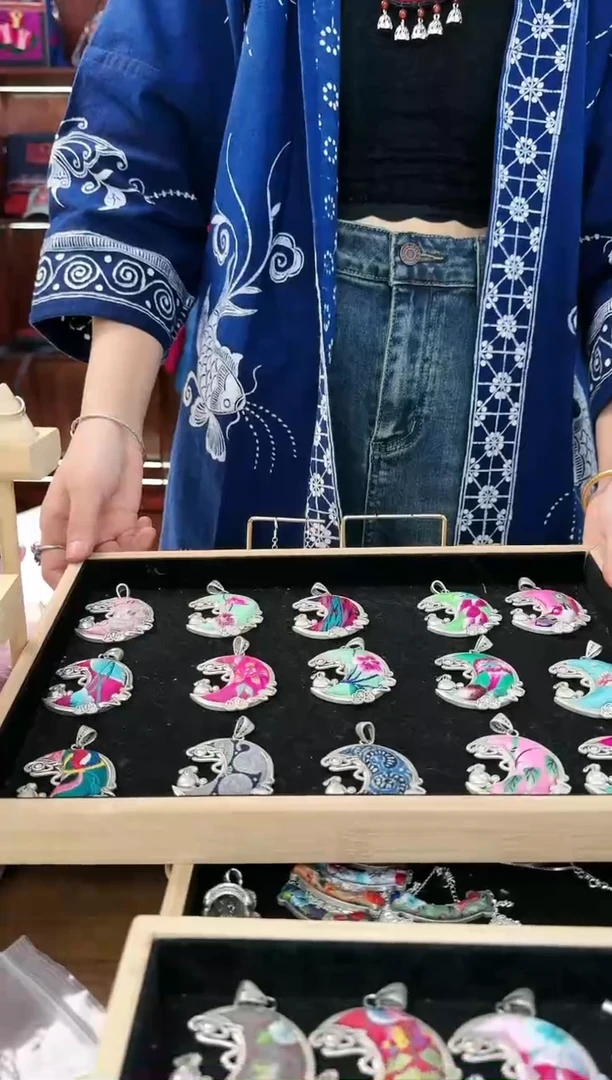 【闪购商品】苗银织绣219苗银项链随缘发