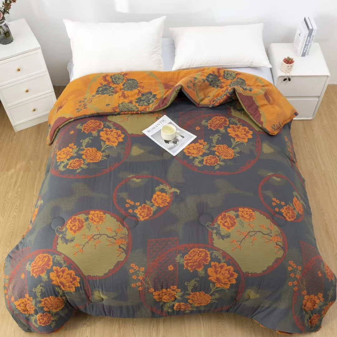 【古典古韵—双人被】2.0*2.3米双人全棉双层纱澳洲羊绒蛋白被可机洗