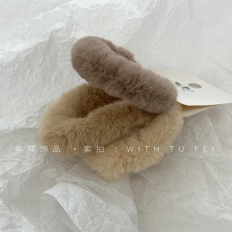 D韩系简约纯色毛绒发圈套组1222166SJ