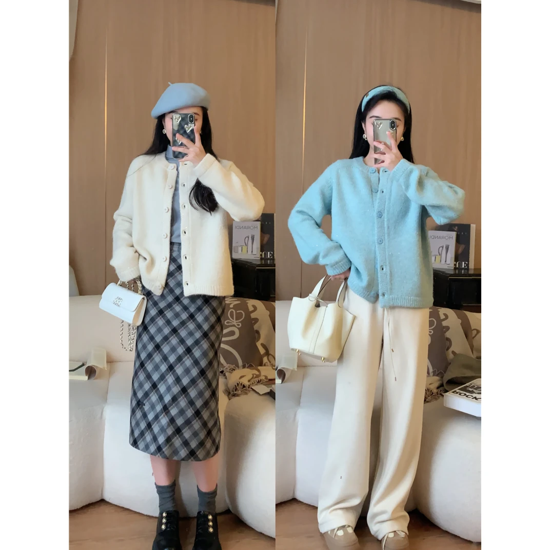 D【闪光点】2024秋季宽松显瘦时尚毛衣开衫1431671WM