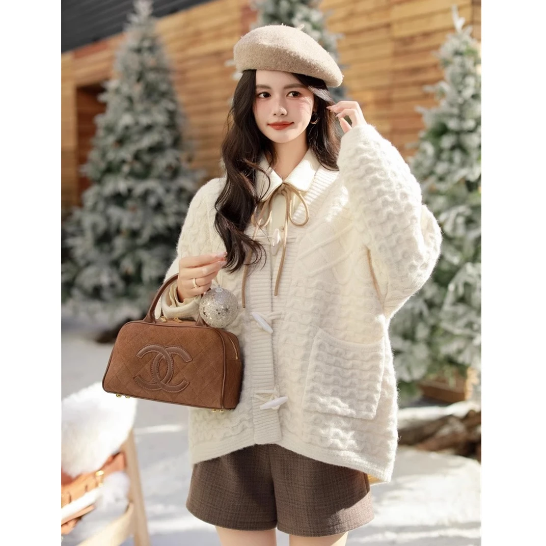 D【天空之境】2023秋冬氛围感百搭针织上衣毛衣开衫1342074WM