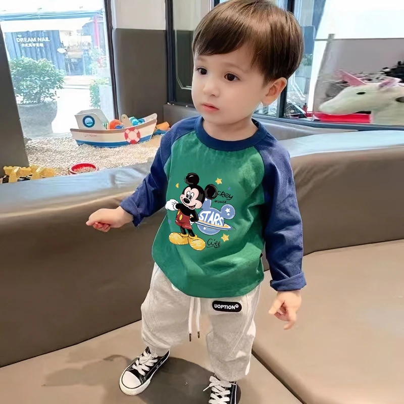 儿童宝宝长袖T恤春秋季新款中小童纯棉打底衫男女童卡通洋气上衣