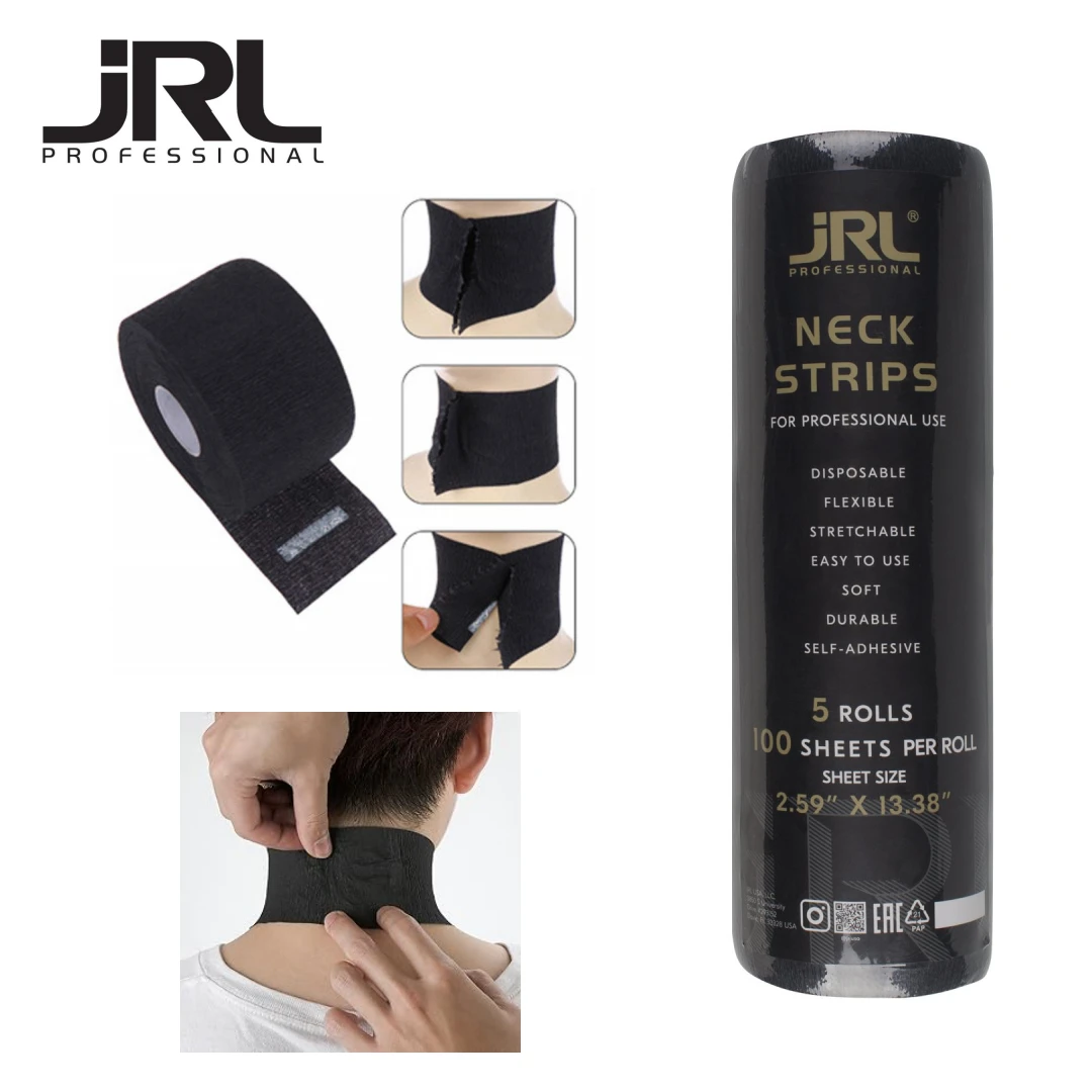 JRL一次性围脖纸护颈纸剪发理发围脖发廊美发专用黏粘围巾纸黑色