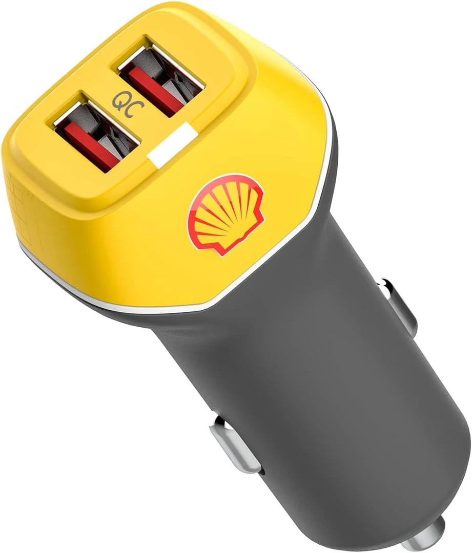 全新未使用  Shell 壳牌迷你车载充电器 24W 双USB口