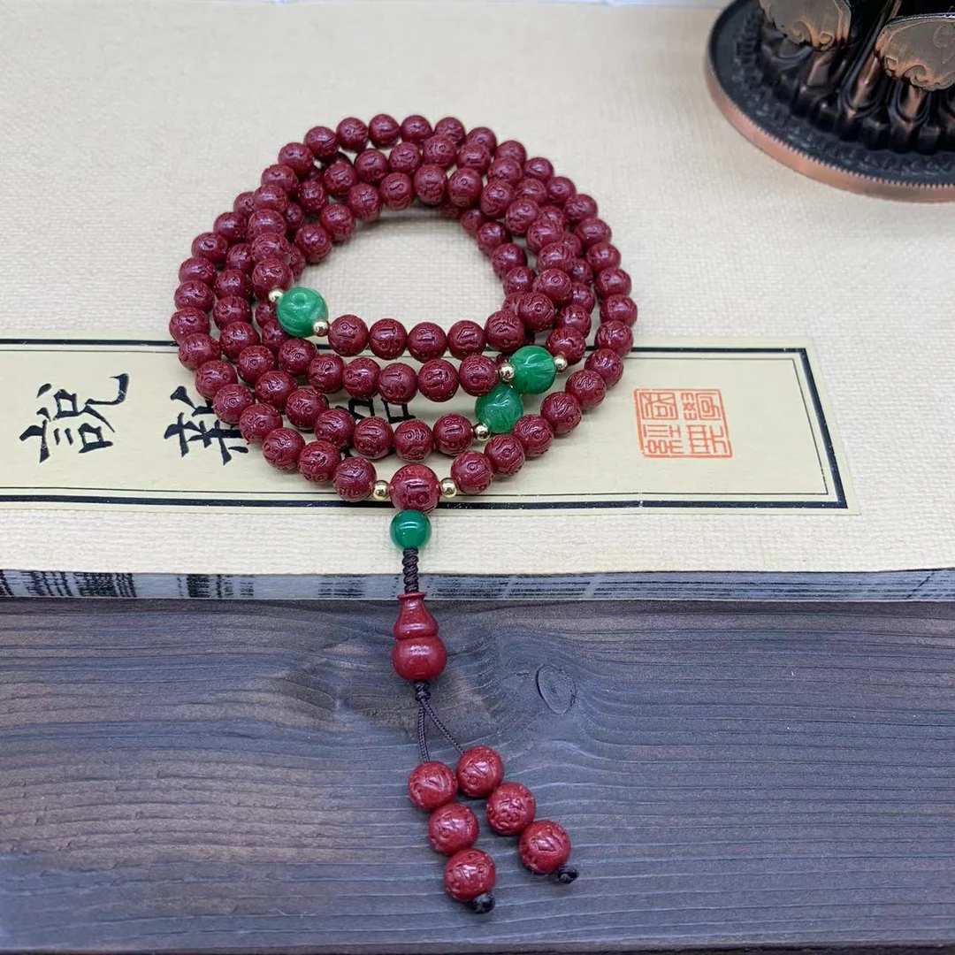 非金属玻璃手链 0.6六字真言108颗时尚百搭民族风手链
