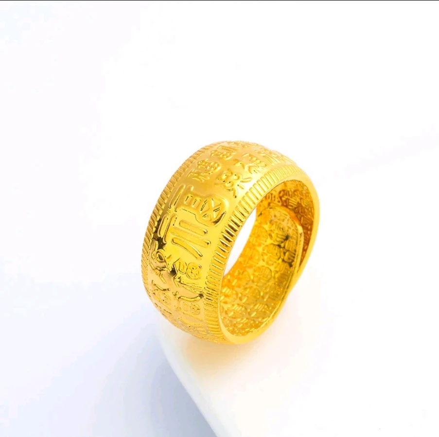 戒指 【莱之昔】  时尚百搭爆款轻奢百福戒指  二