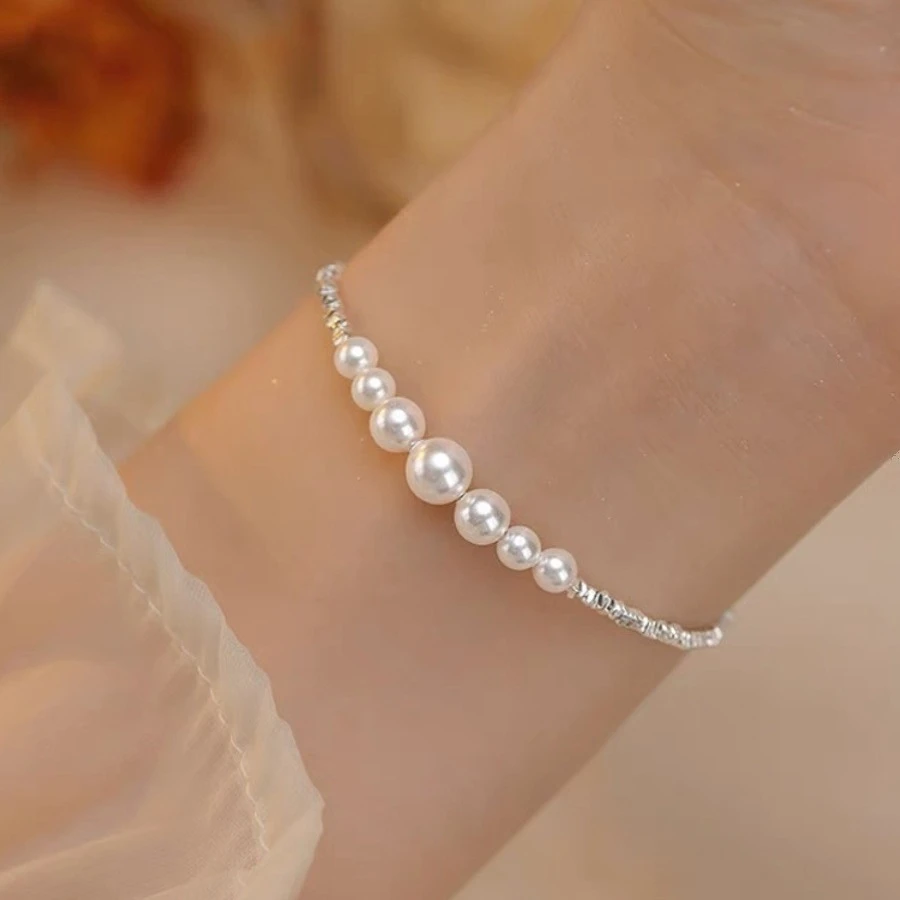 法式手链女轻奢高级感手串小香风仿珍珠手链新款