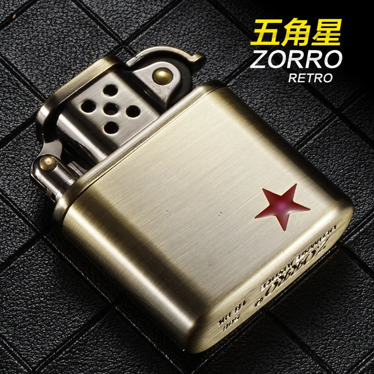 ZORRO佐罗网红款打火机防风型老九门五角星砂轮耐用高颜值送男友.