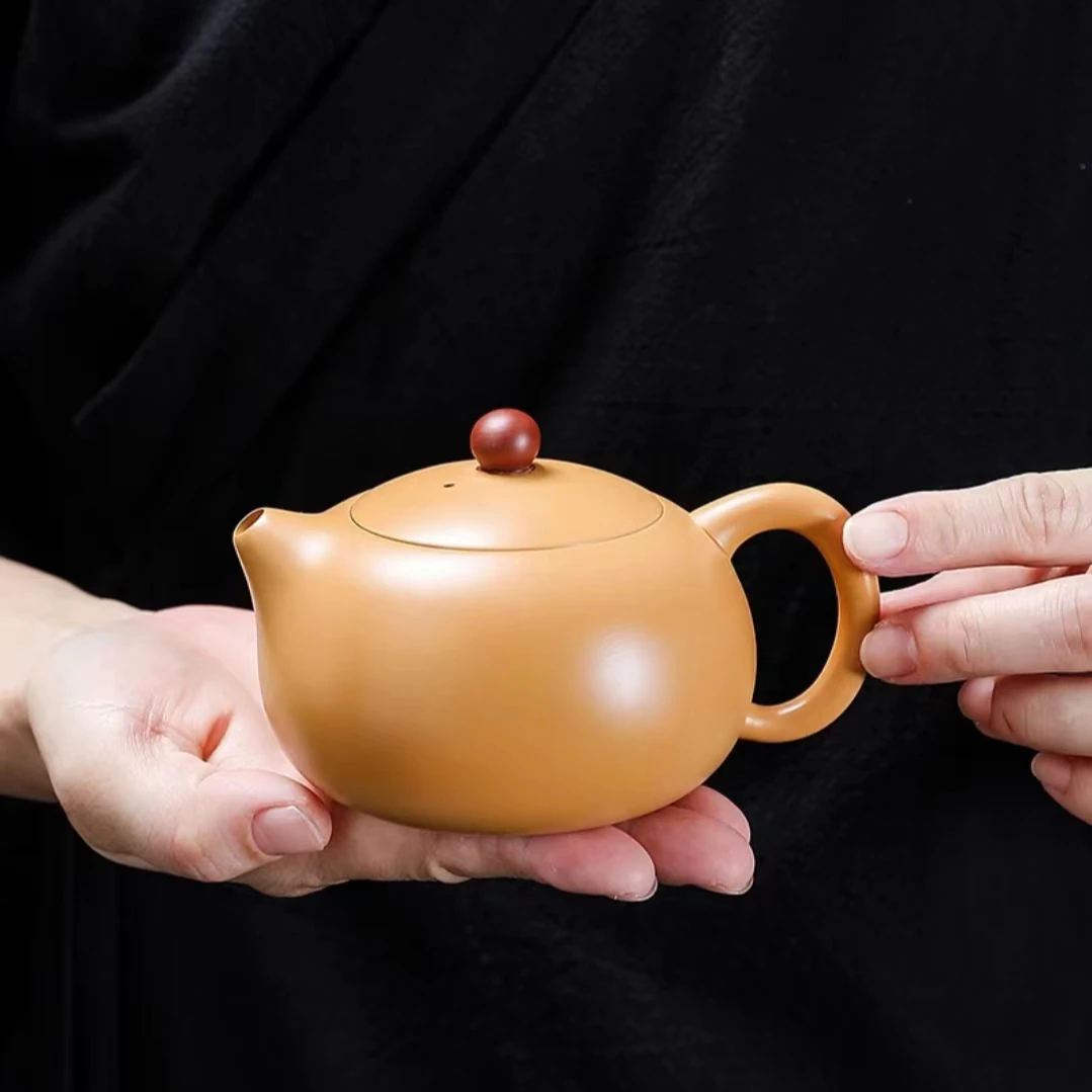 紫砂黄金段西施壶-210cc