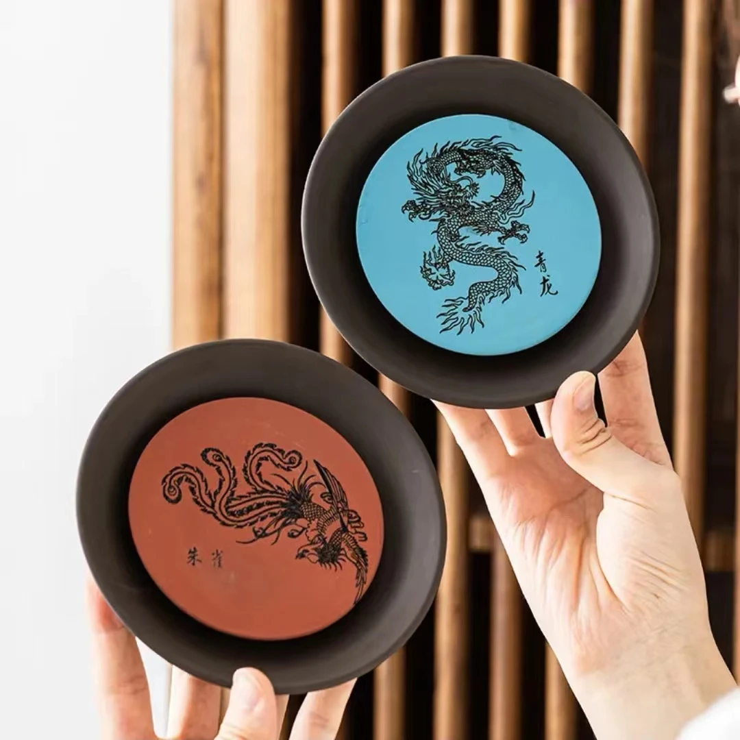 紫砂神兽朱雀蓄水壶承