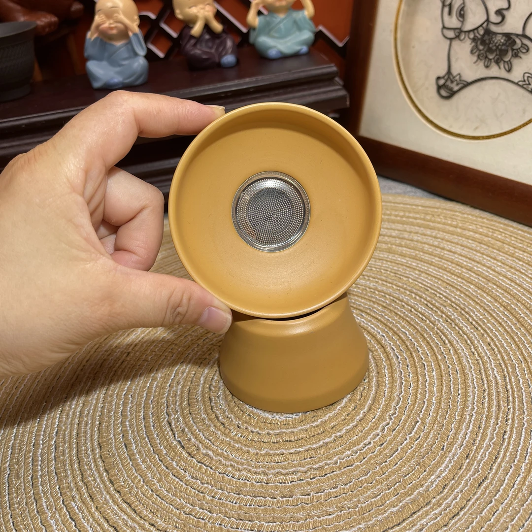 紫砂黄金段泥茶漏两件套