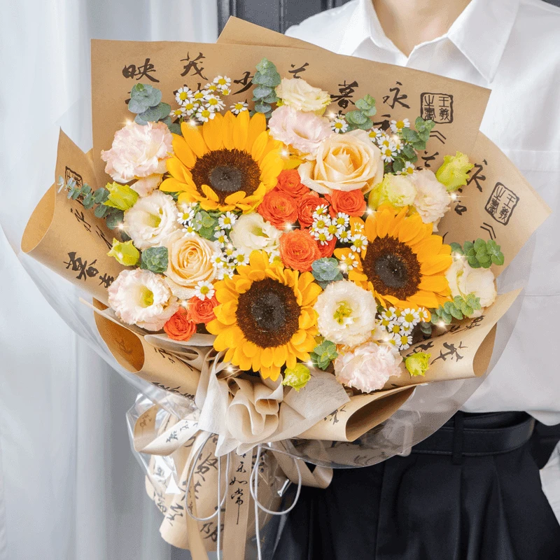 教师节中国风花束全国鲜花订购同城配送