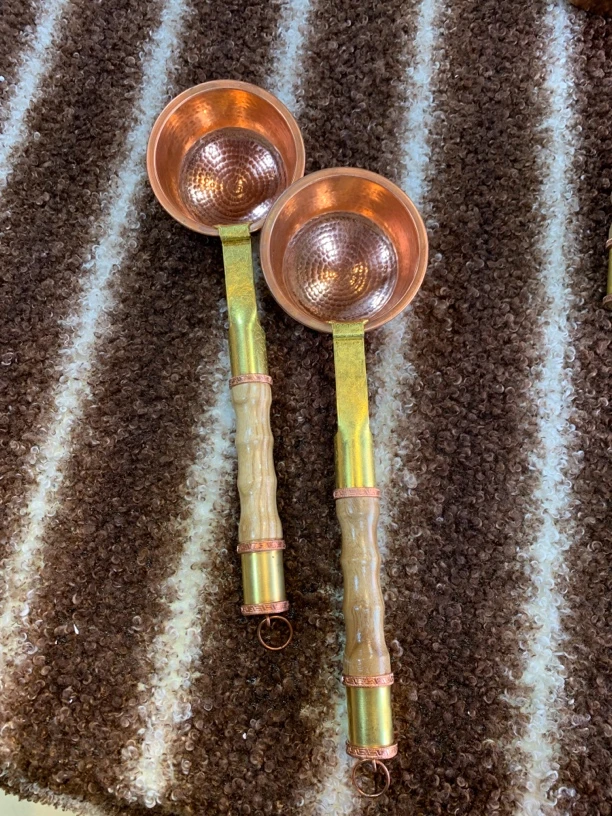 纯铜木把国产茶勺