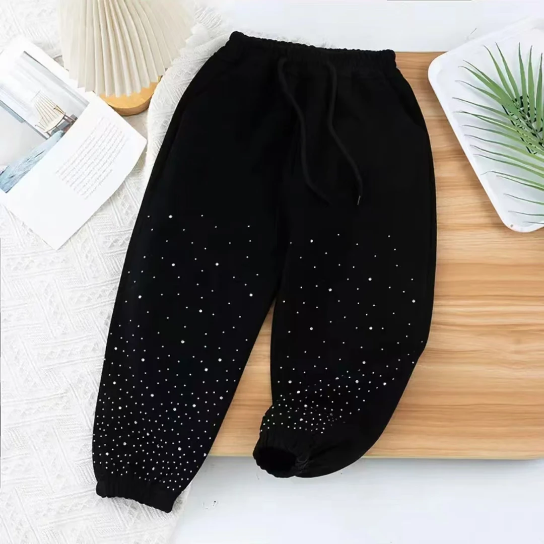 3060宝宝儿童韩版春秋季满天星烫钻爆闪百搭卫裤休闲裤