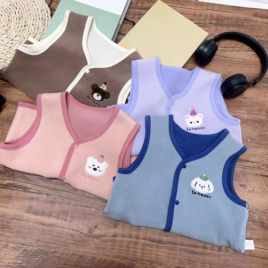 【乔治蓝乔定制款】秋冬男女童保暖对开奥粒绒刺绣马甲336