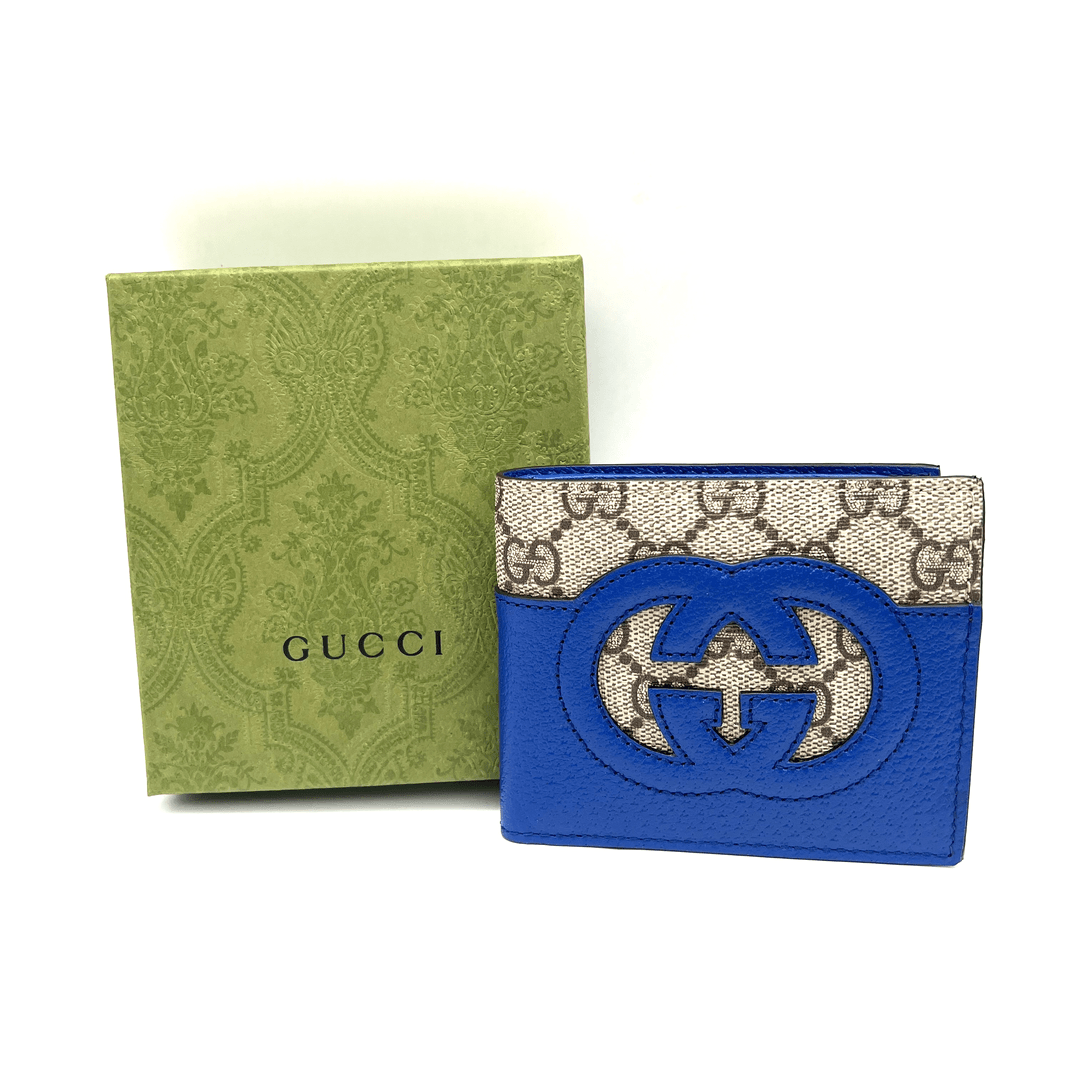 全新未使用 GUCCI/古驰 古驰双G印花钱夹/M157/赠钥匙扣