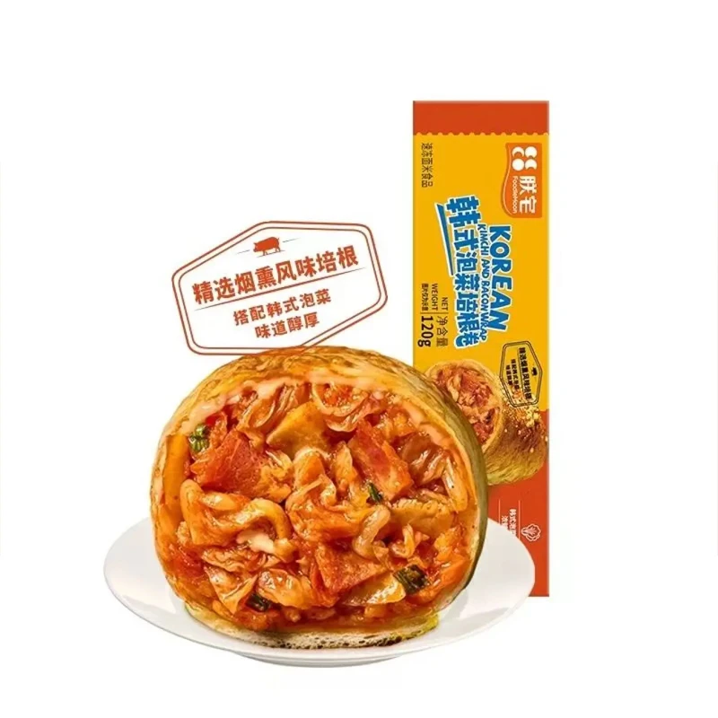 【保质期至2025-01-13】朕宅韩式泡菜培根卷120g*8盒