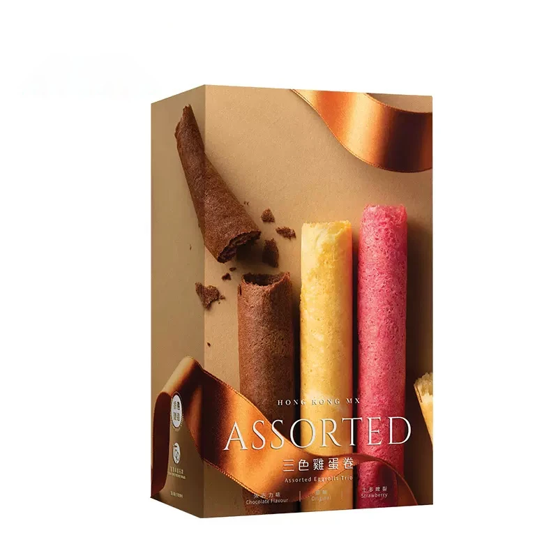 【保质期至2024-09-08】（原味鸡蛋卷140g+三色鸡蛋卷210g）*各一盒