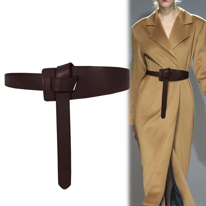 女士配裙子大衣毛衣黑色束腰封外搭配饰百搭皮带潮收腰装饰宽腰带