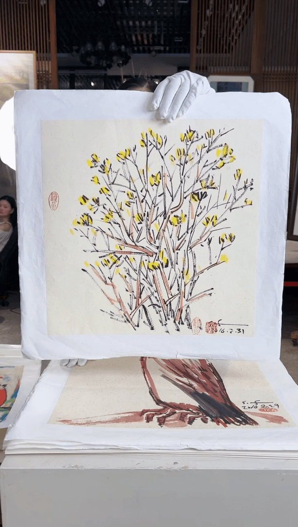 【闪购商品】绘画限量作品亲签盖章版画S