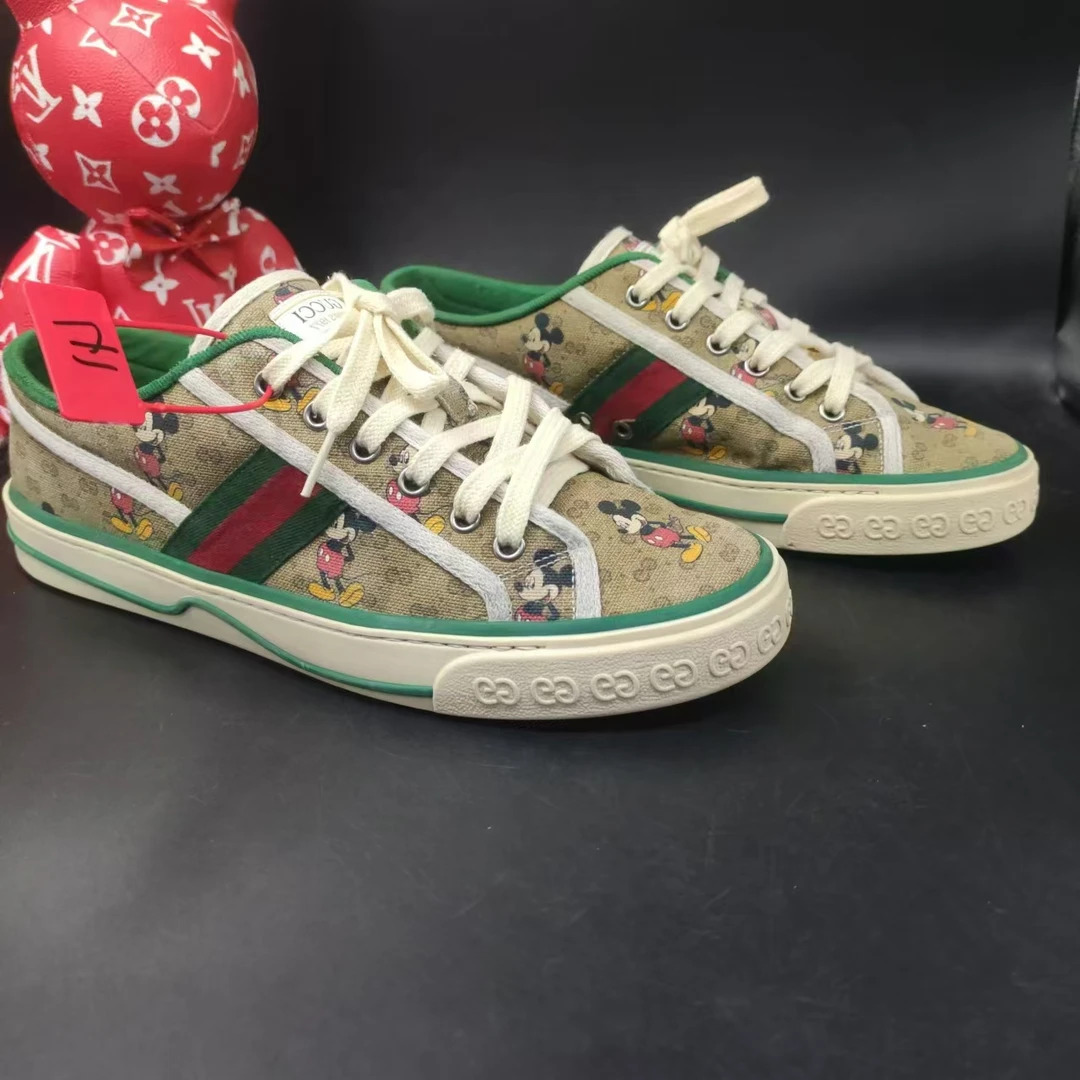 【二奢特惠】古驰/GUCCI 41欧码 男士米奇棕色1977休闲时尚板鞋147