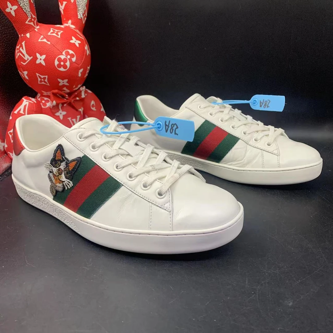 【二奢特惠】古驰/GUCCI  41欧码 男士百搭ace白法斗休闲板鞋ddm802