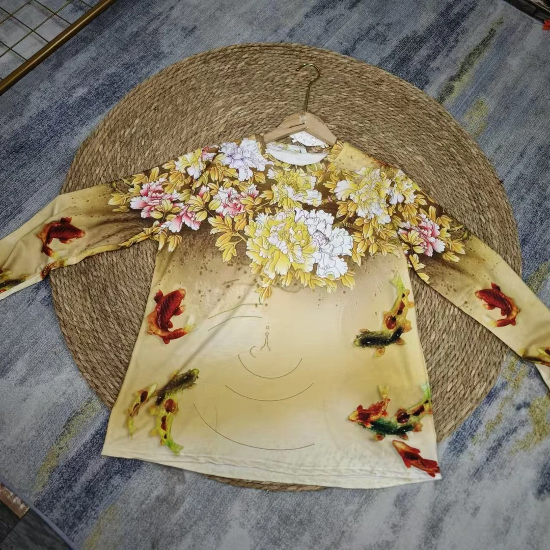 品牌剪标 7仓M1-4-WY56款  花色印花长袖T恤